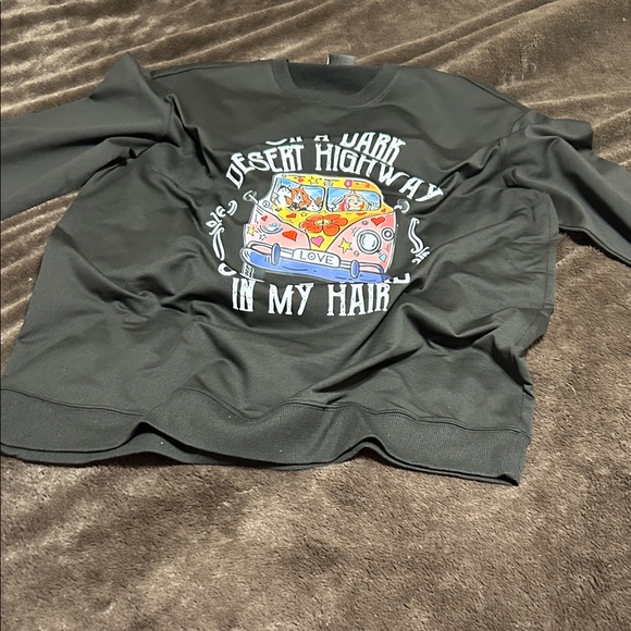 Black Graphic women’s Sweater - NWOT! - Picture 2 of 5